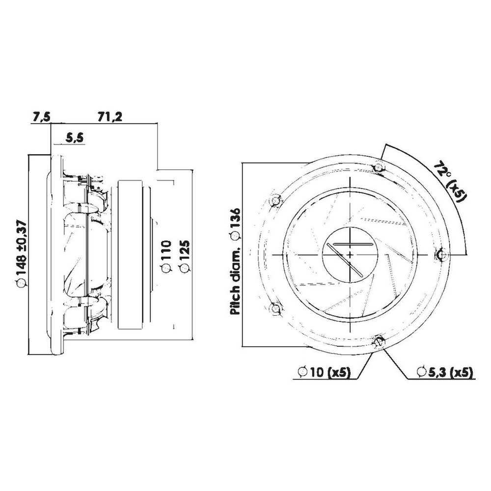 Scan-Speak - 5" Revelator Woofer - 15W/4531G00