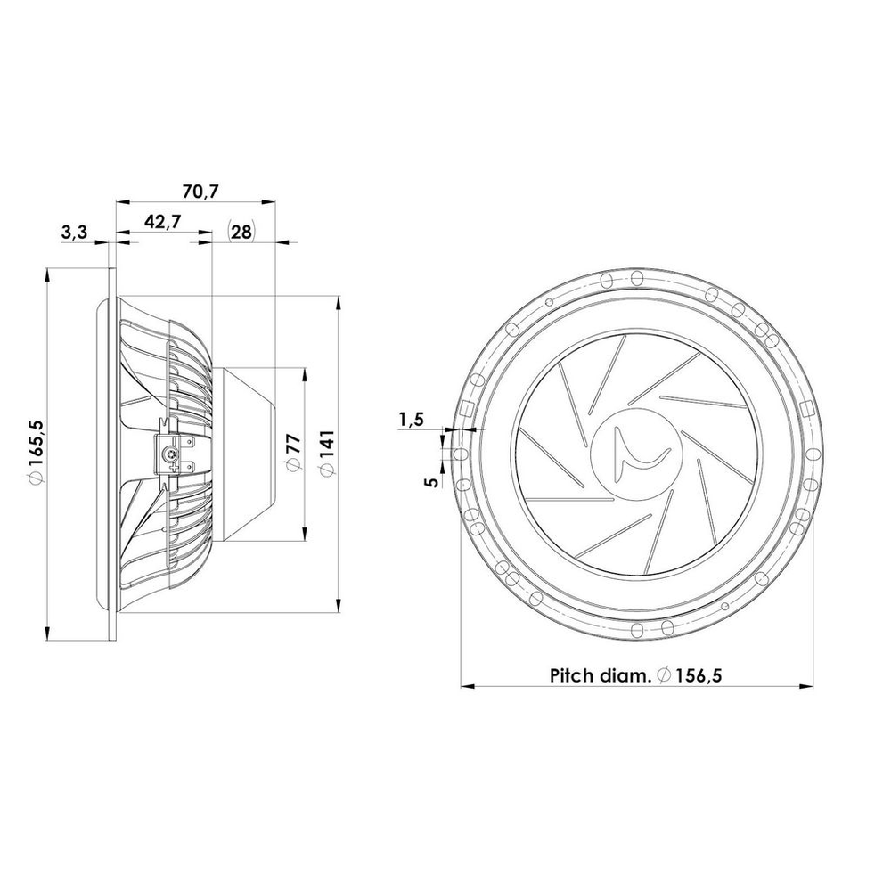 Scan-Speak - 6" Automotive Mid-Woofer - 16W/4531G06