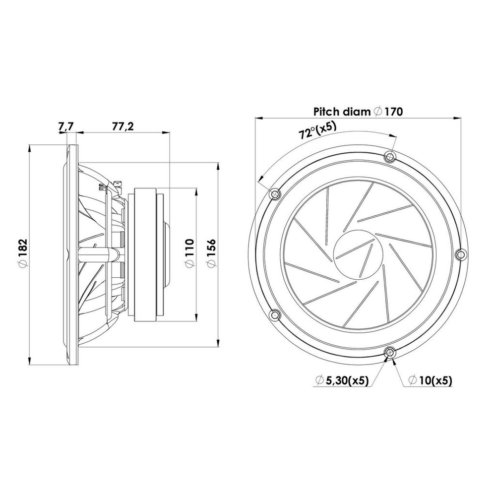 Scan-Speak - 7" Revelator Midrange - 18M/4631T00