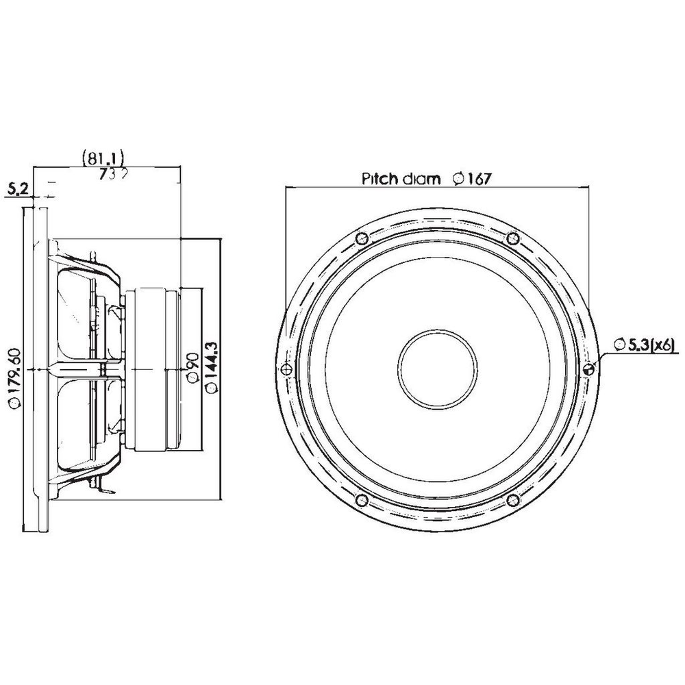 Scan-Speak - 7" Discovery Mid-Woofer - 18W/8434G00