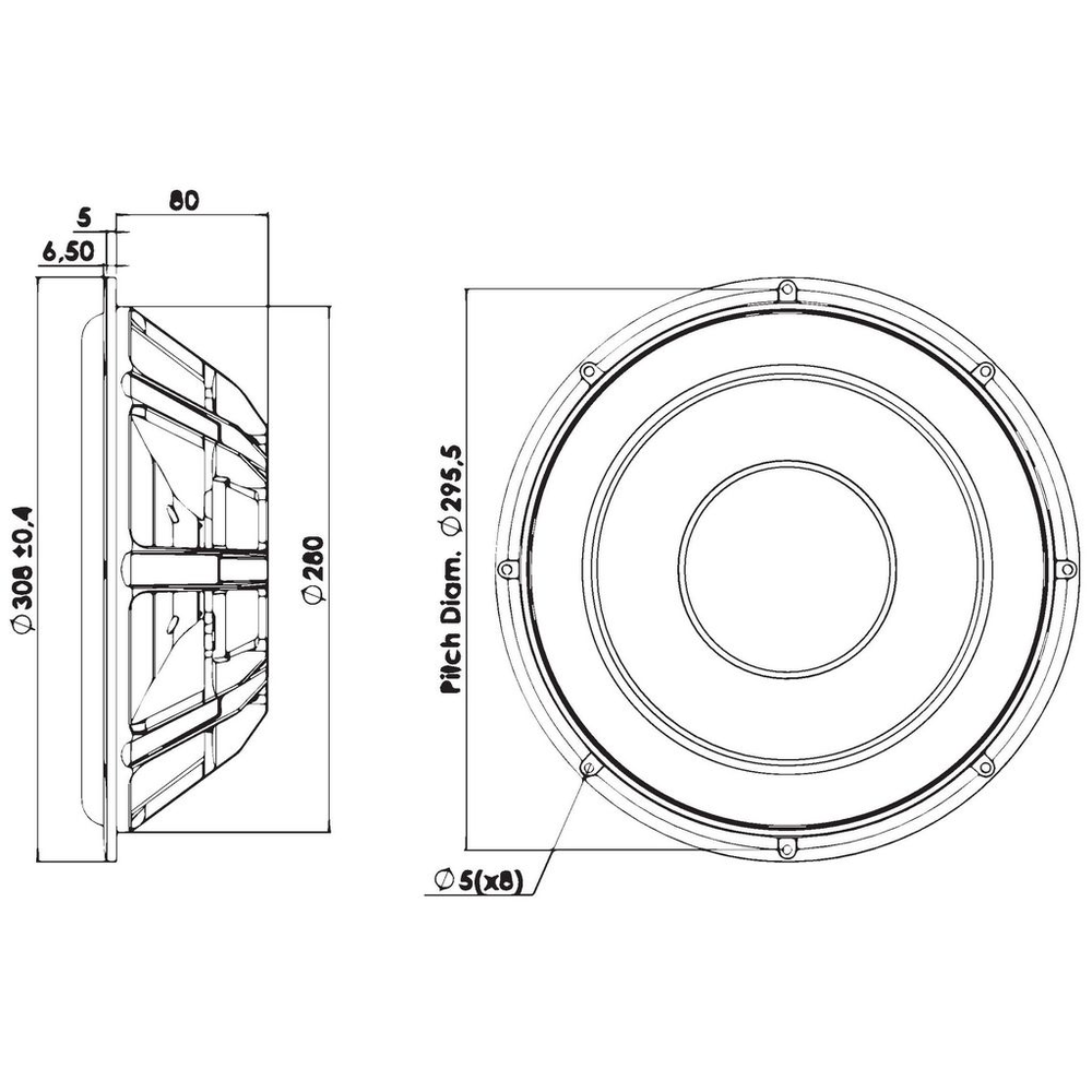 Scan-Speak - 12" Discovery Passive Radiator - 30W/0-00-00