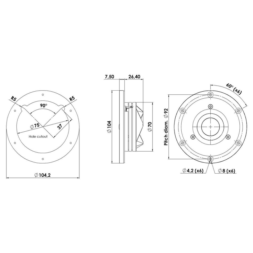 Scan-Speak - 1" Revelator Dome Tweeter - D2904/710002