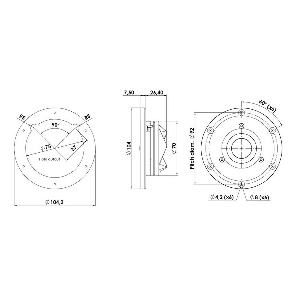 Scan-Speak - 1" Revelator Dome Tweeter - D2904/710003