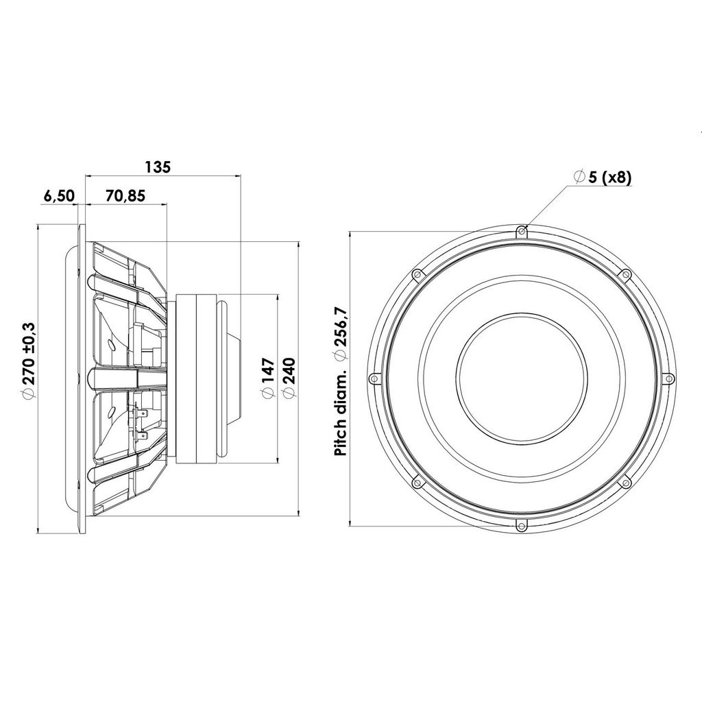 Scan-Speak - 10" Automotive Subwoofer - 26W/4558T06