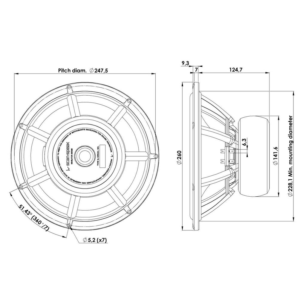 Scan-Speak - 10" Revelator Woofer - 26W/8867T00