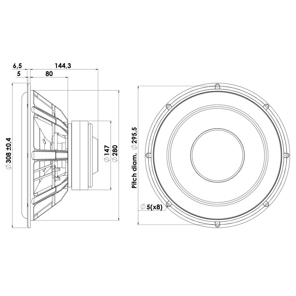 Scan-Speak - 12" Automotive Subwoofer - 30W/4558T06