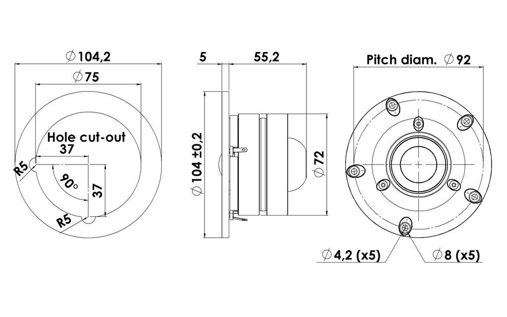 Scan-Speak - 1" Discovery Dome Tweeter - D2604/833000