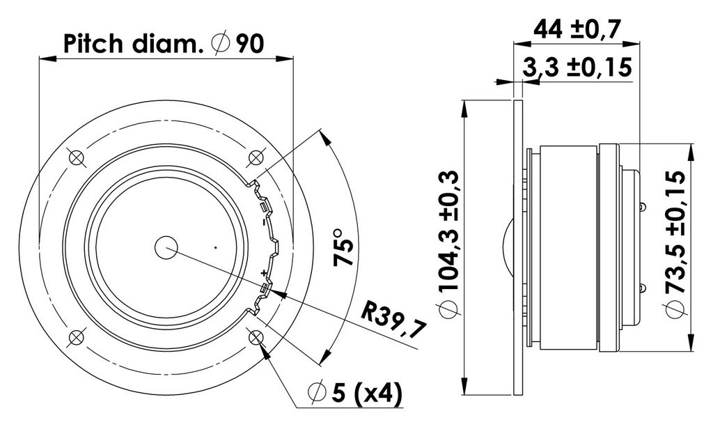 Scan-Speak - 1" Classic Dome Tweeter - D2905/950000