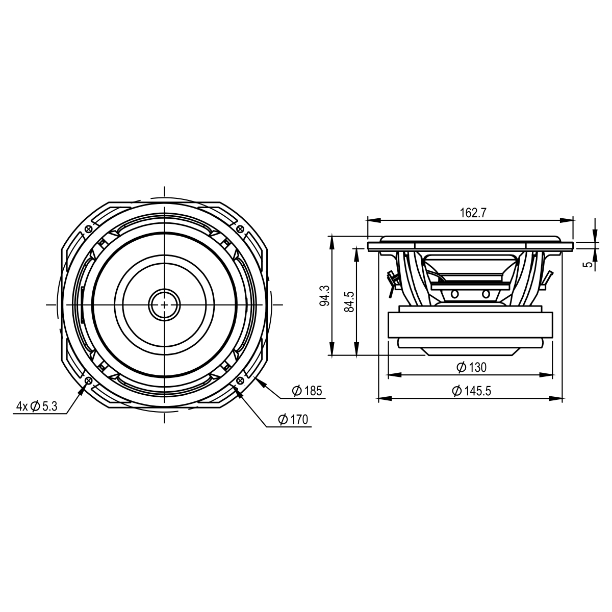 SB Audience - 6" Rosso Mid-Woofer - ROSSO-6MW151D