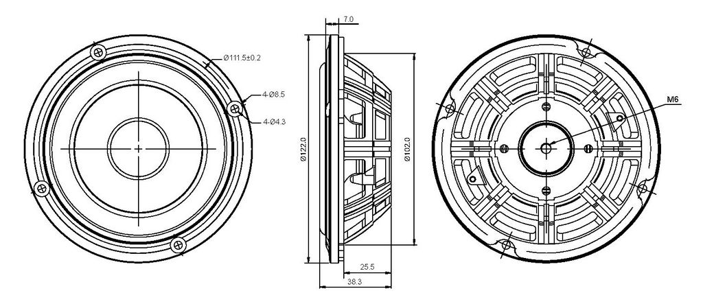 SB Acoustics - 4" PFCR Passive Radiator - SB12PFCR-00