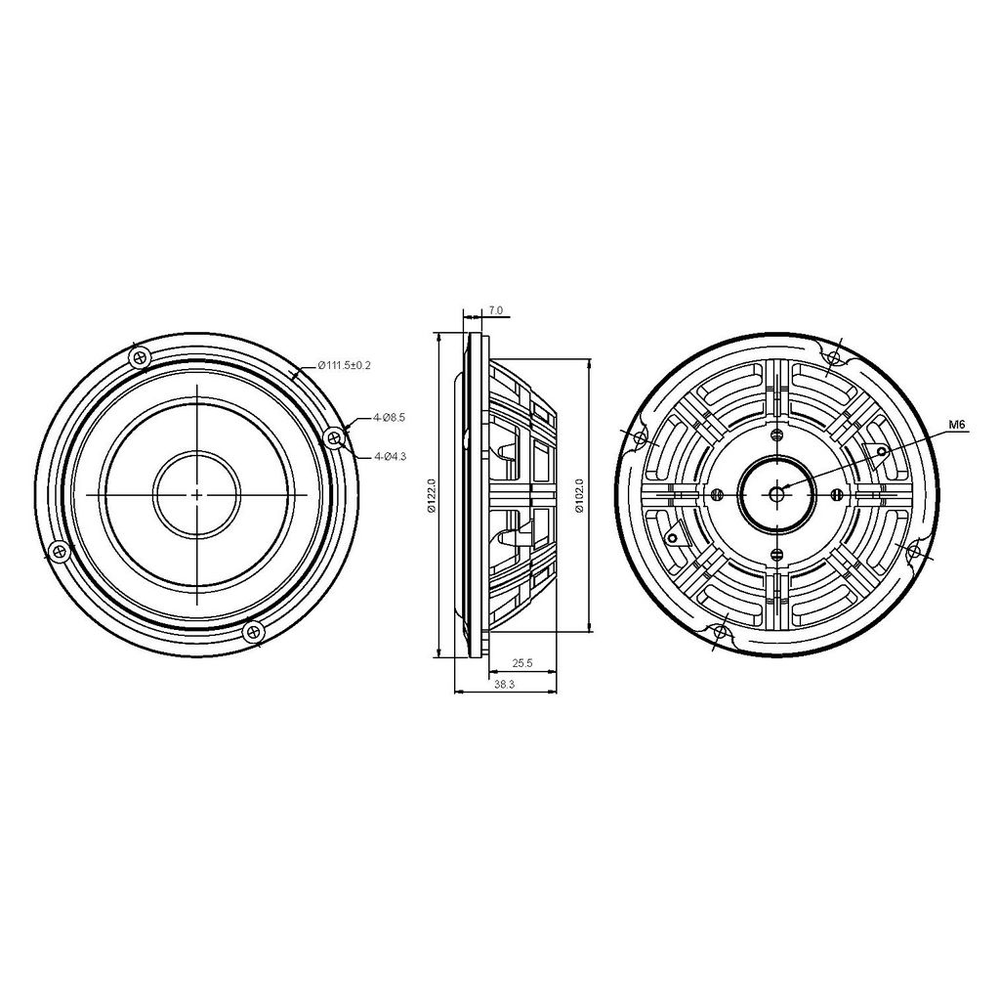 SB Acoustics - 4" PFCR Passive Radiator - SB12PFCR-00
