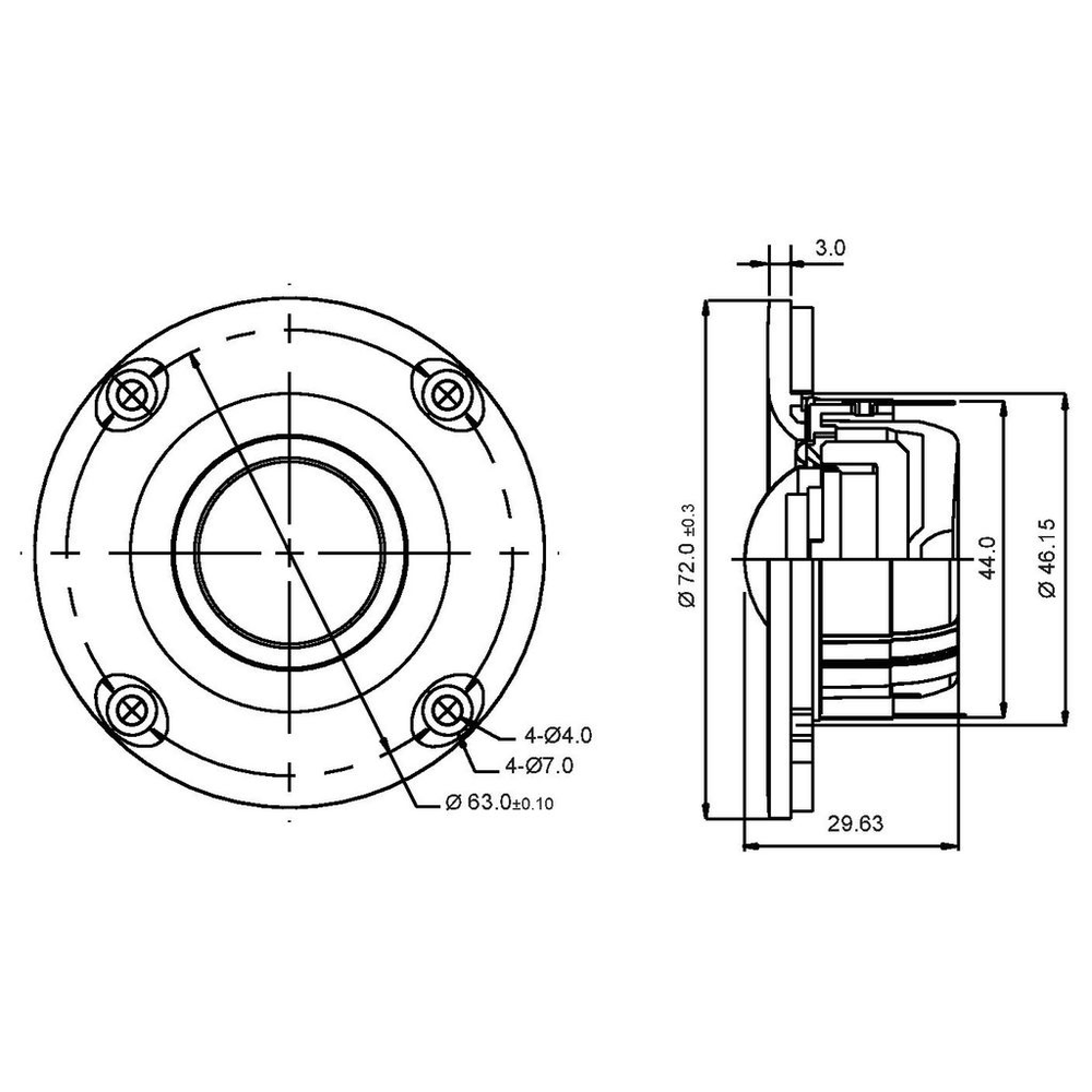 SB Acoustics - 1" STCN Tweeter - SB26STCN-C000-4