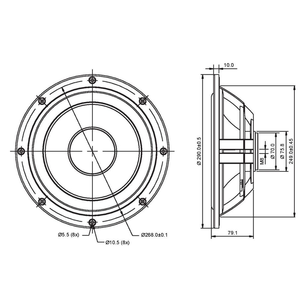 SB Acoustics - 10" NRX Passive Radiator - SB29NRX-00