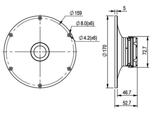 SB Acoustics - 29mm Satori Dome Tweeter TeXtreme Neo with 170mm Waveguide - TW29TXNWG-4