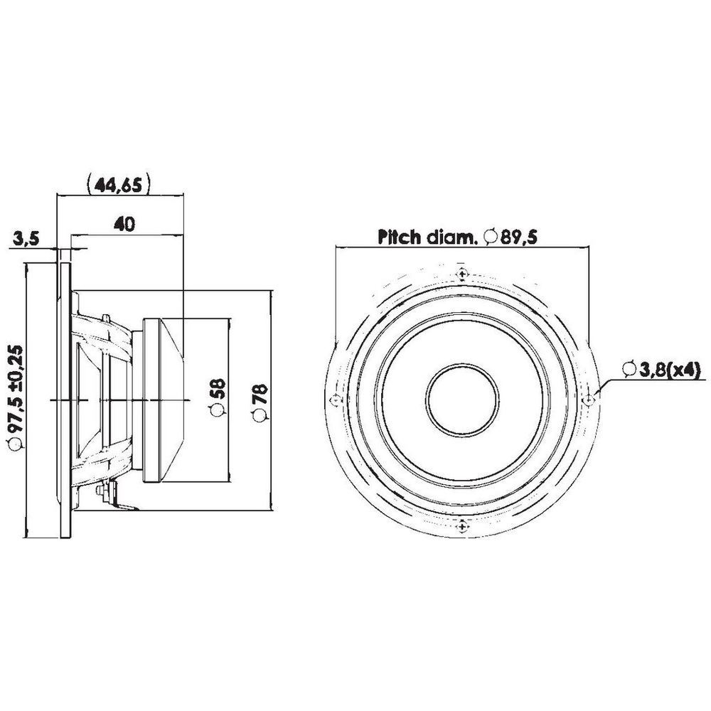 Scan-Speak - 4" Discovery Full Range Driver - 10F/4424G00