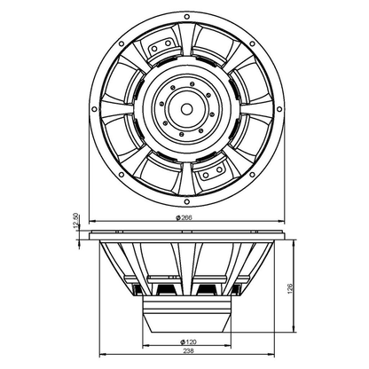 Dayton Audio - 10" Odeum Woofer Neo - 10MB250N-8