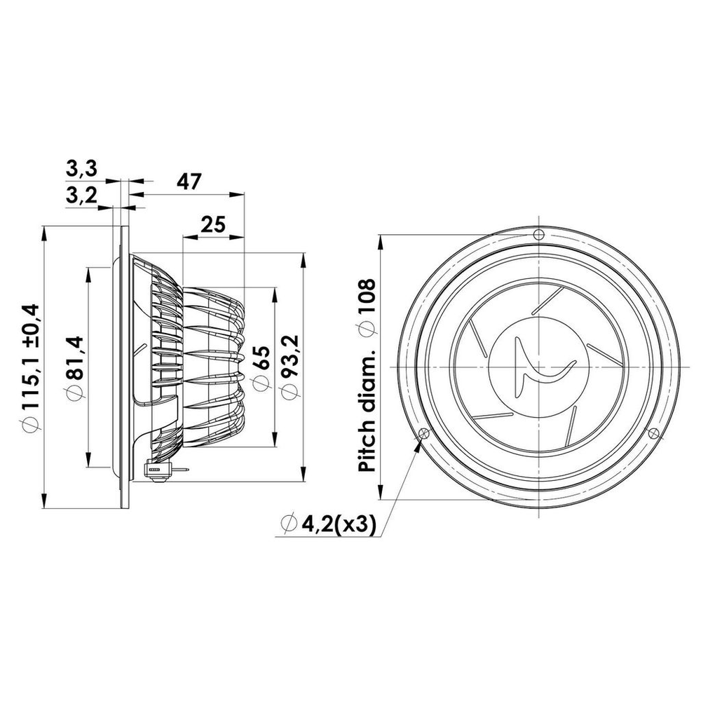 Scan-Speak - 4.5" Automotive Midrange - 11M/4631G05
