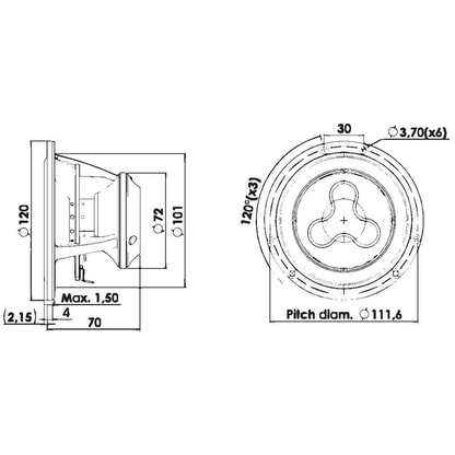 Scan-Speak - 4" Illuminator Midrange - 12MU/8731T00