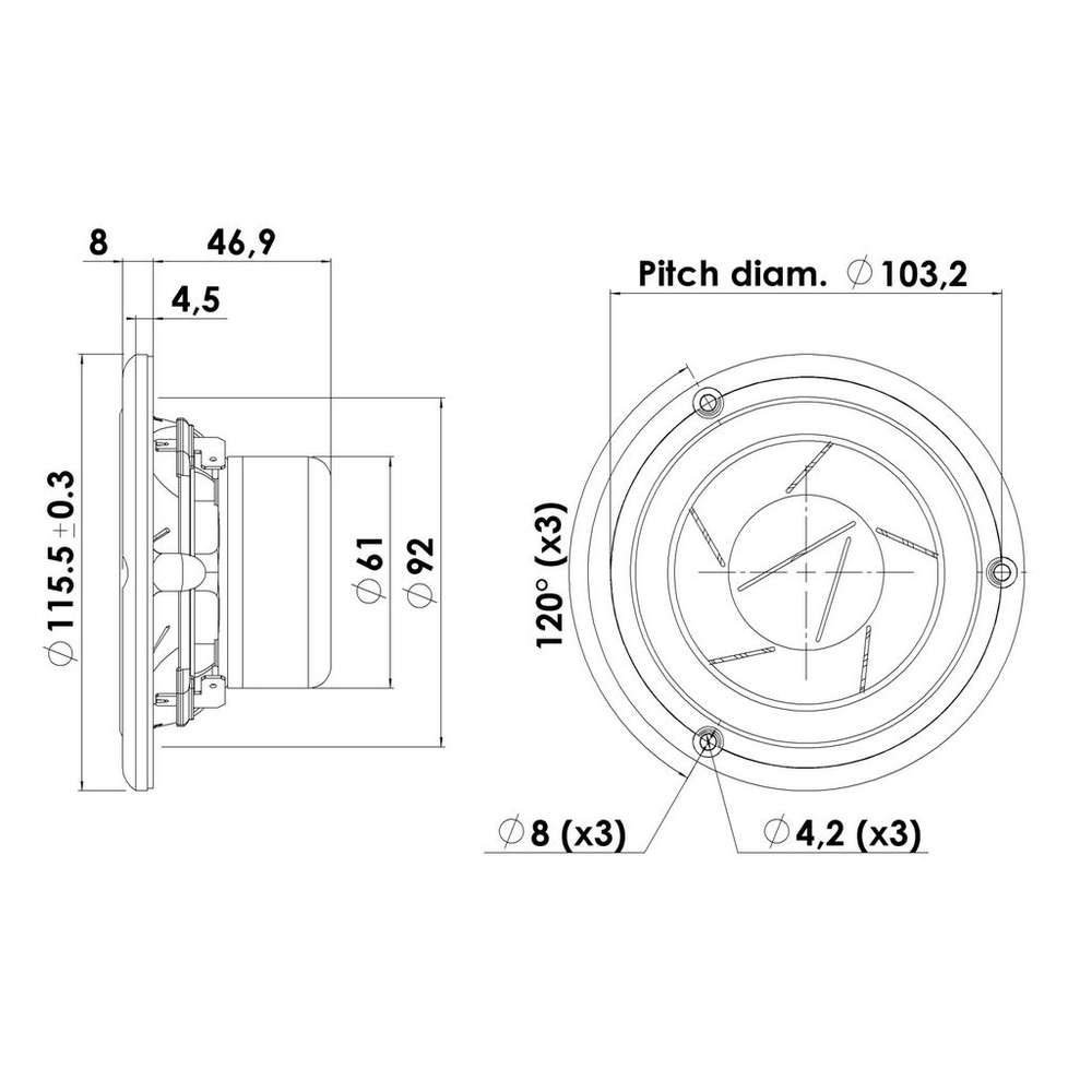 Scan-Speak - 4" Revelator Midrange - 12M/4631G00