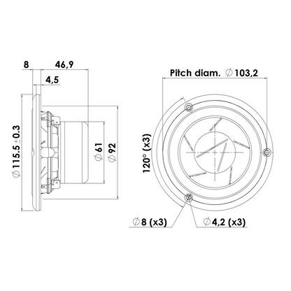 Scan-Speak - 4" Revelator Midrange - 12M/4631G00