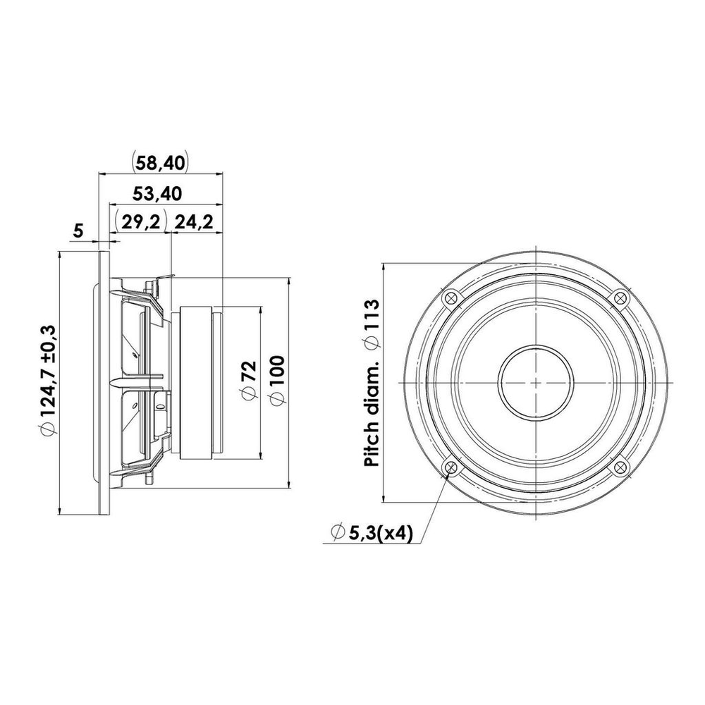 Scan-Speak - 4" Discovery Mid-Woofer - 12W/4524G00