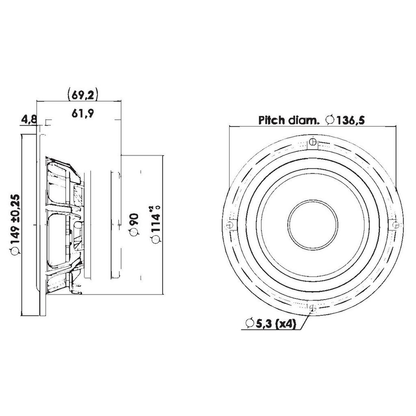 Scan-Speak - 5" Discovery Mid-Woofer - 15W/4434G00