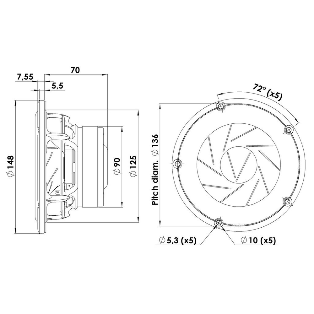 Scan-Speak - 5½" Revelator Mid-Woofer - 15W/8530K01