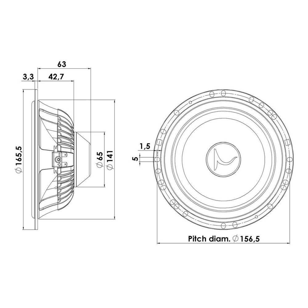 Scan-Speak - 6" Automotive Mid-Woofer - 16W/4434G00