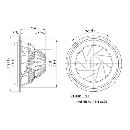 Scan-Speak - 6" Automotive Mid-Woofer - 16W/4538G05