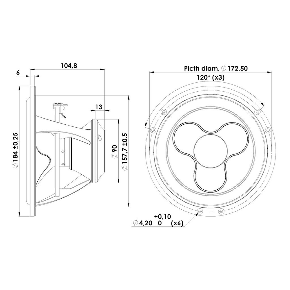 Scan-Speak - 7" Illuminator Mid-Woofer - 18WU8747T00