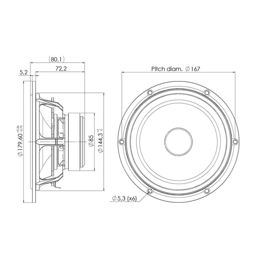 Scan-Speak - 7" Discovery Mid-Woofer - 18W/4424G00