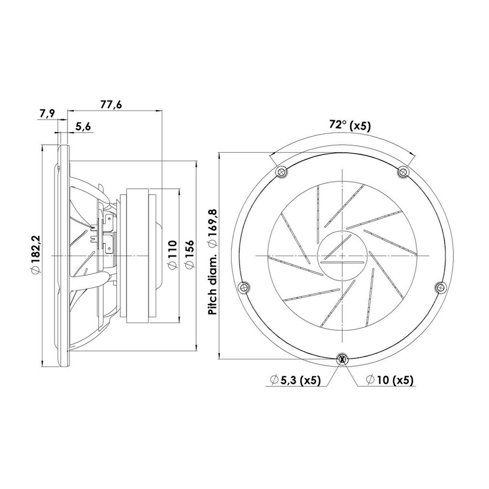 Scan-Speak - 7" Revelator Mid-Woofer - 18W/8531G00