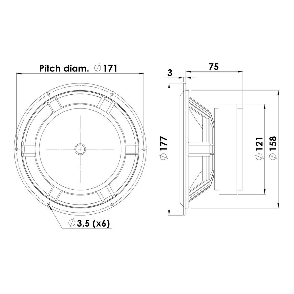 Scan-Speak - 7" Classic Mid-Woofer - 18W/8545K00