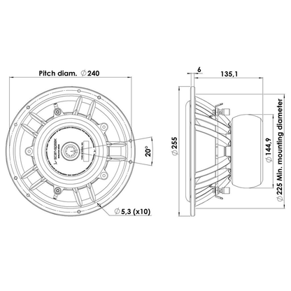Scan-Speak - 9" Aluminium Cone Revelator Subwoofer - 23W/4557T02
