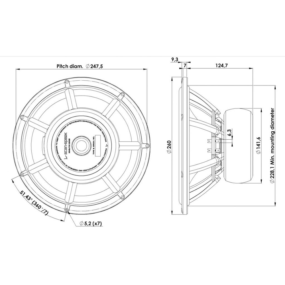 Scan-Speak - 10" Revelator Woofer - 26W/8861T00
