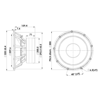 Scan-Speak - 13" Revelator Woofer - 32W/4878T11
