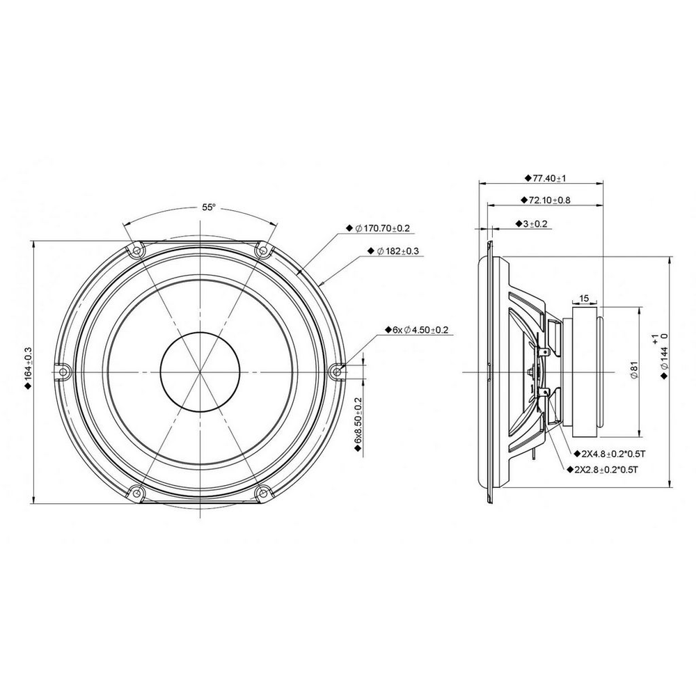 Peerless - 6½" SDS Mid-Woofer - 830657