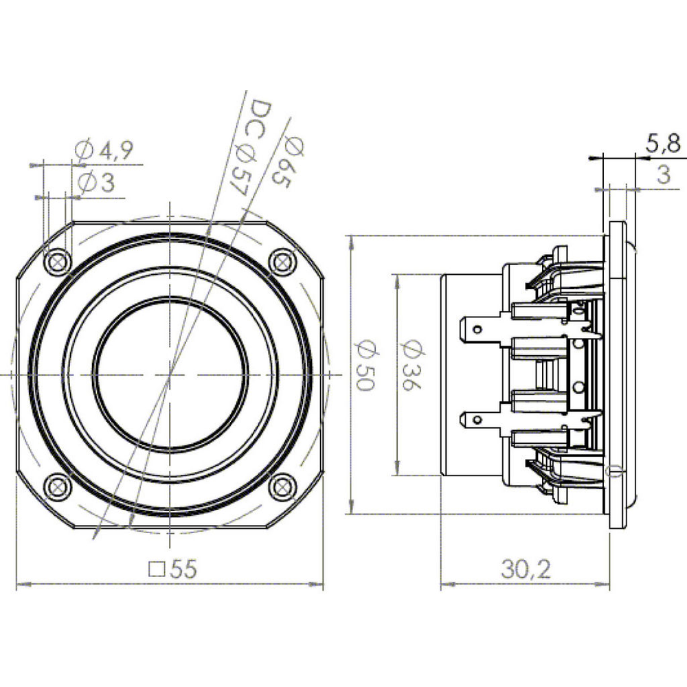 Peerless - 2" Full Range Driver - 830983