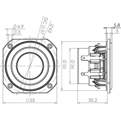 Peerless - 2" Full Range Driver - 830983