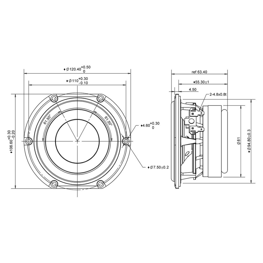 Peerless - 4" HDS Mid-Woofer - 830992