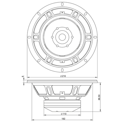 Dayton Audio - 8" Odeum Mid-Woofer Neo - 8MB200N-8