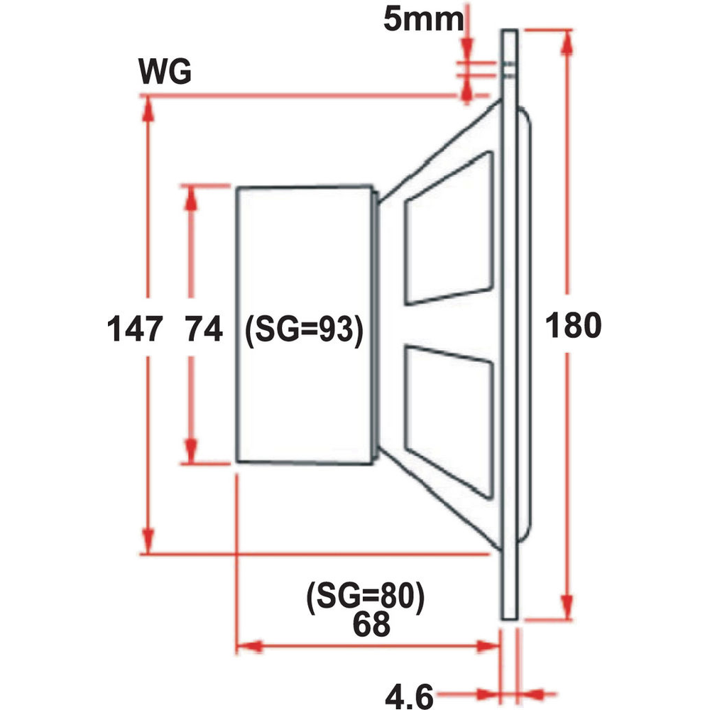 Peerless - 5½" Magnetically Shielded Mid-Woofer - BC18SG08-08