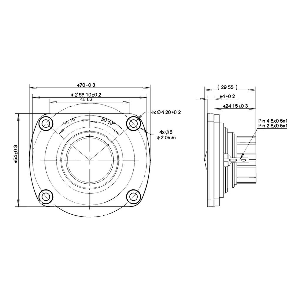 Peerless - 1" Dome Tweeter Fabric - BC25SC5504