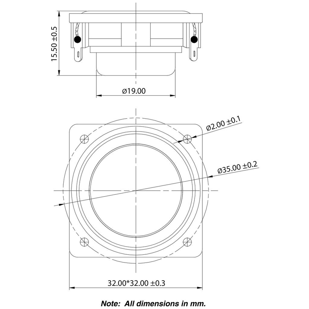 Dayton Audio - 1¼" Mini Speaker - CE32A-8