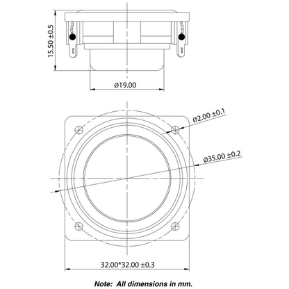 Dayton Audio - 1¼" Mini Speaker - CE32A-8