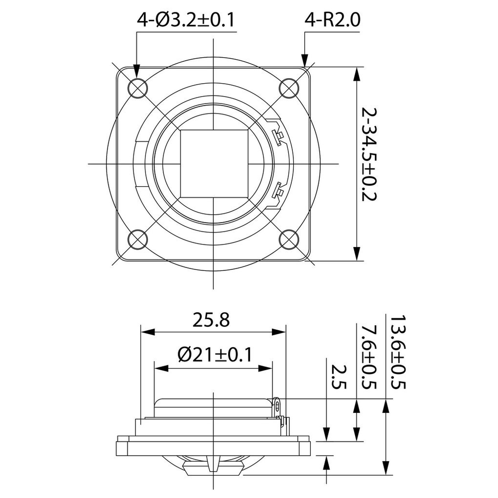 Dayton Audio - 1" CE Compact Silk Dome Tweeter - CE35-4