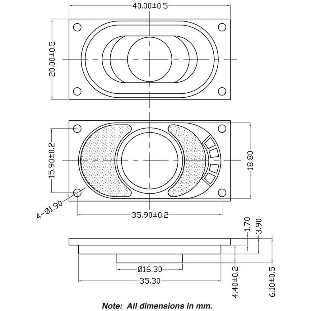 Dayton Audio - 1½" Mini Speaker - CE40-20F-8