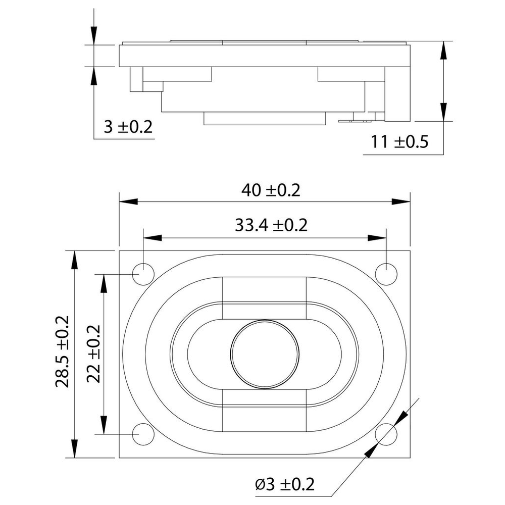 Dayton Audio - 1½" Mini Speaker - CE40-28P-8