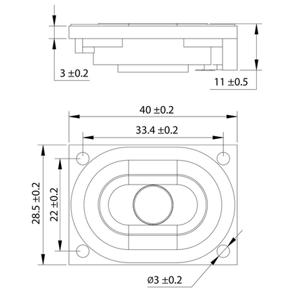 Dayton Audio - 1½" Mini Speaker - CE40-28P-8