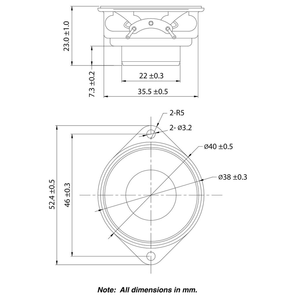 Dayton Audio - 1½" Mini Speaker - CE40P-8